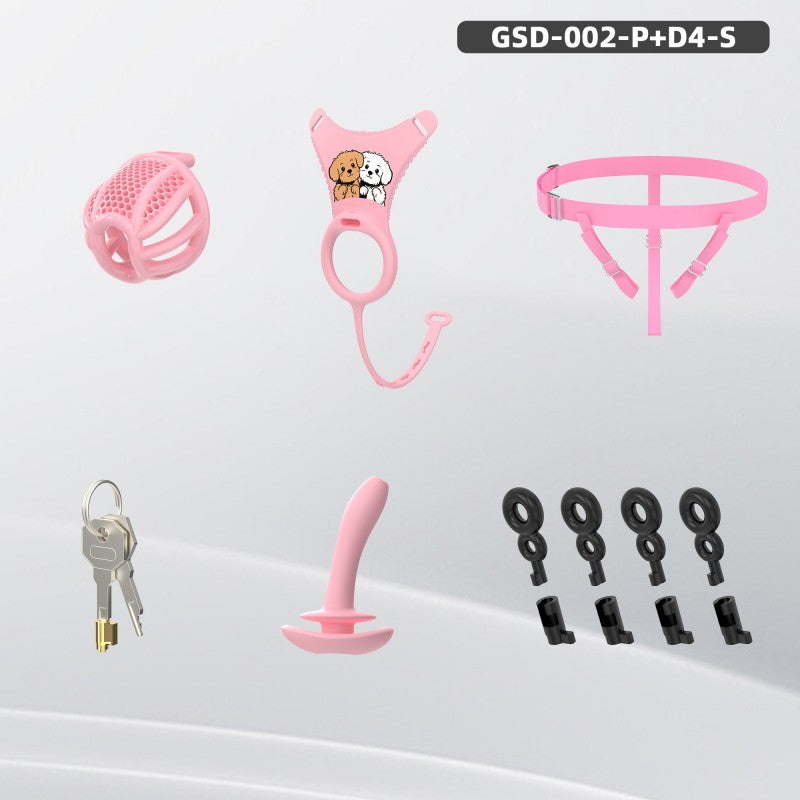 Modular Silicone Chastity Cage System | Remote-Controlled Vibration & Adjustable Fit GSD D4