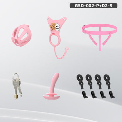 Modular Silicone Chastity Cage System | Remote Control Vibration & Adjustable Wearable Design (GSD D2)