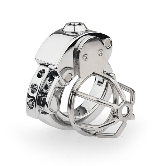 Stainless Steel Chastity Device for Men | Cock Cage with 6-Level Adjustable Fit (32–50mm)
