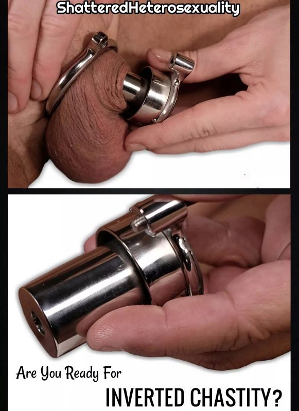 Keyless Inverted Chastity Cage with Urethral Plug