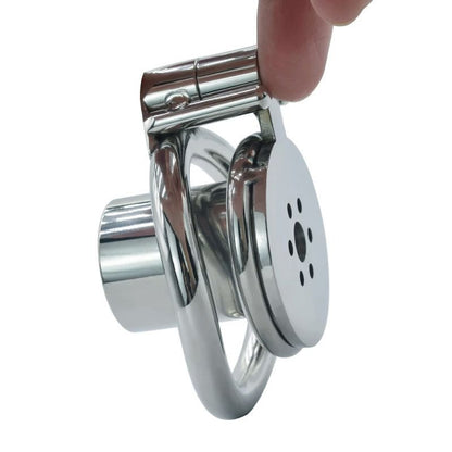Keyless Inverted Chastity Cage with Urethral Plug
