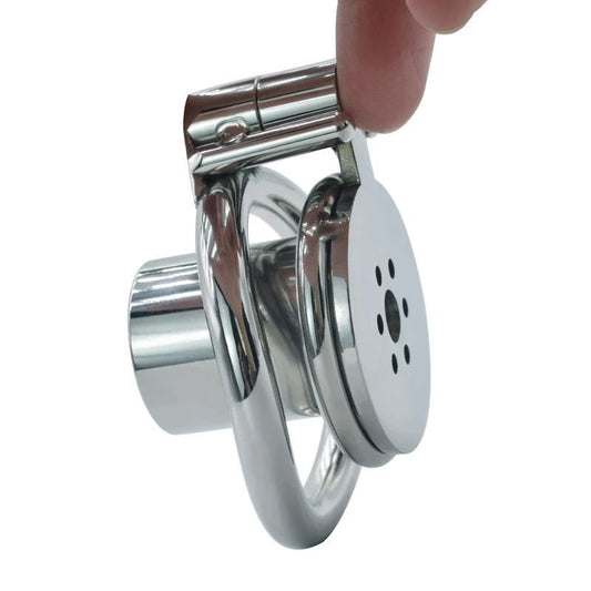 Keyless Inverted Chastity Cage with Urethral Plug