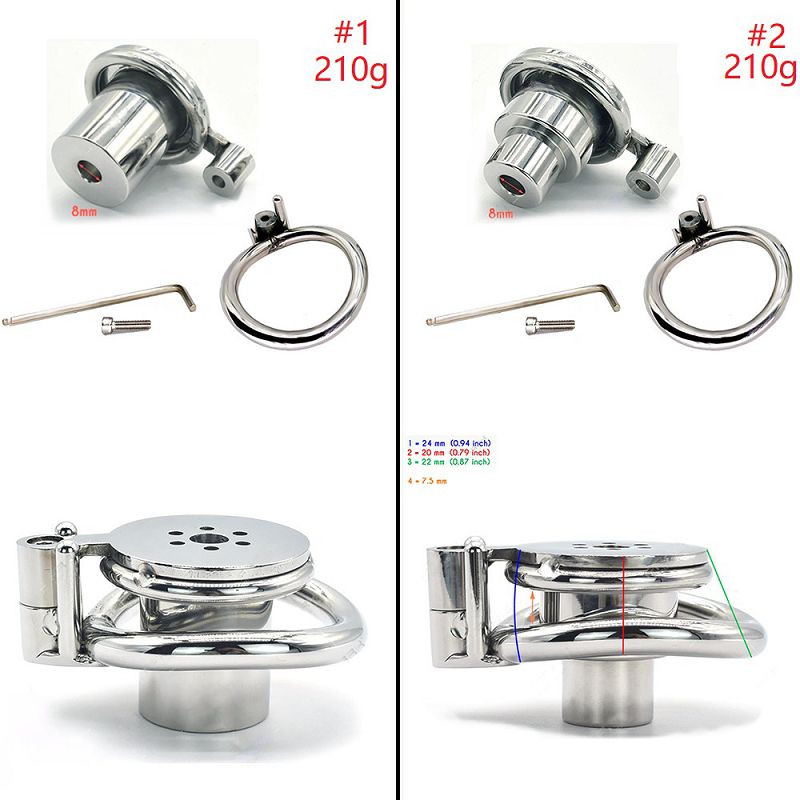 Keyless Inverted Chastity Cage with Urethral Plug