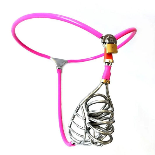 Stainless Steel Pink Chastity Belt SL25006