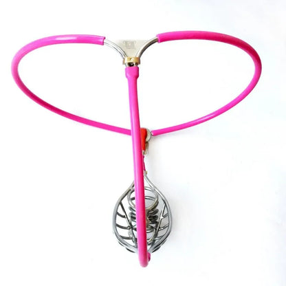 Stainless Steel Pink Chastity Belt SL25006