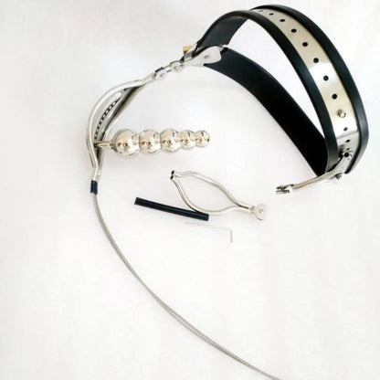 Steel Female Chastity Belt with Vaginal Plug SL25005