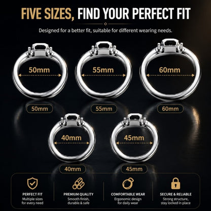 Stainless Steel Dual-Lock Chastity Cage