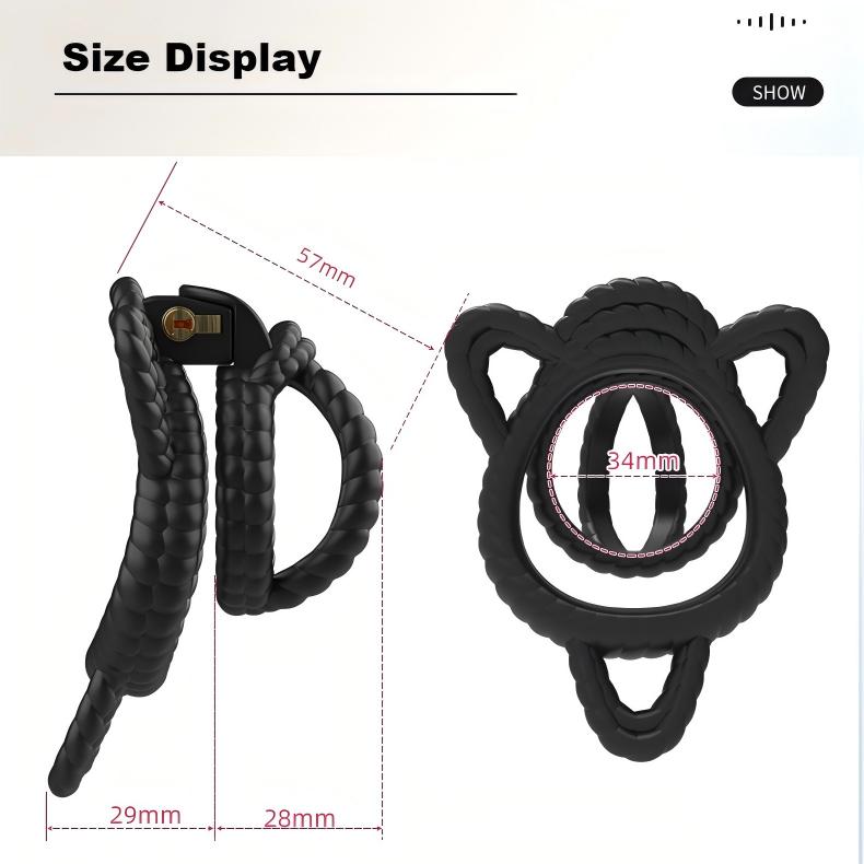 Rope Design Chastity Cage – Artistic Rope-Look Male Lock