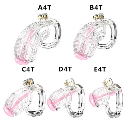 Honeycomb Obedient Chastity Cage – Lightweight Resin, 5 Ring Sizes, Built-in Lock & Strap-Designed Rings