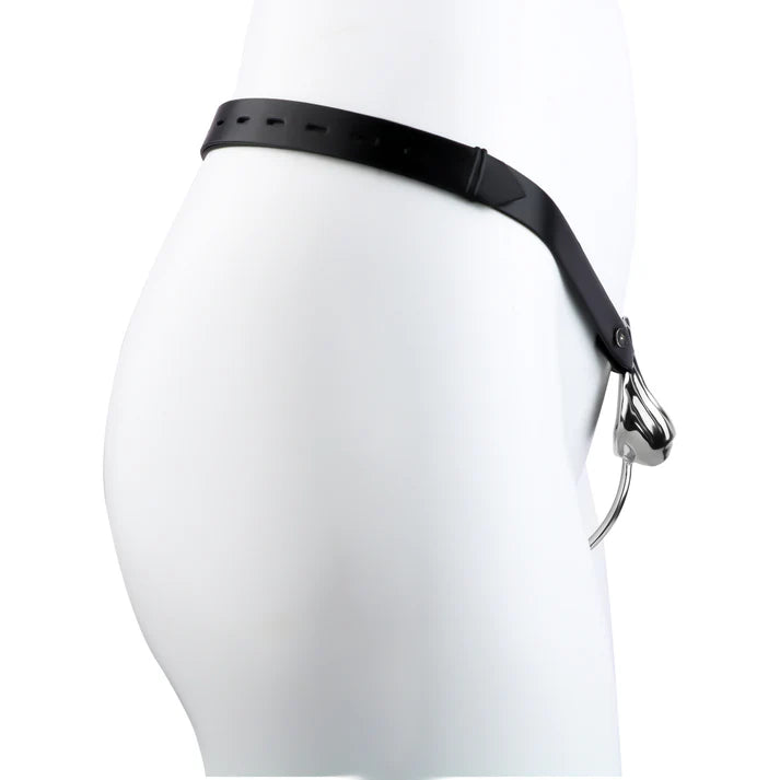 Metal Shell Invisible Chastity Cage with Locking Belt