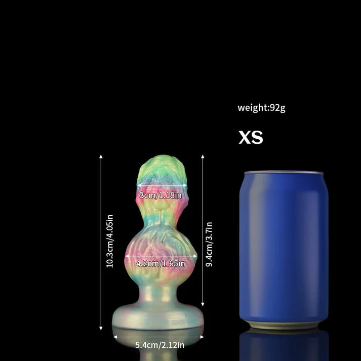 Skeleton Hand Gradient Butt Plug – Pink & Green Bone Grip Edition