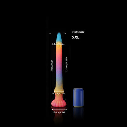 Eel Blue Yellow Purple Luminous Tentacle Dildo