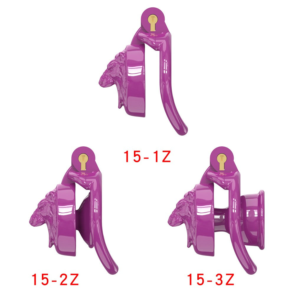 WolfHead Roar– 3D Printed Chastity Lock with Negative Pole Cup Holder