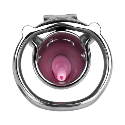 Stainless Steel Chastity Cage with Anti-Slip Ring and Silicone Catheter – Secure, Durable & Comfortable Fit