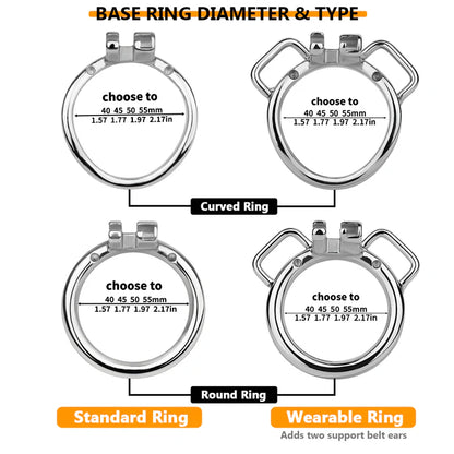 Solar Serpent Stainless Steel Chastity Cage – Coiled Snake Design
