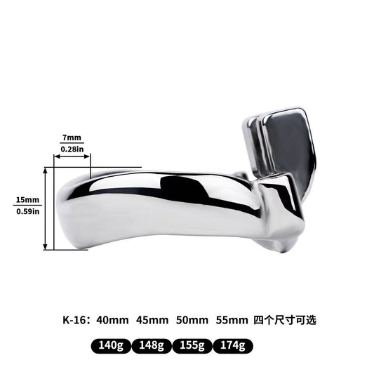 Metal Male Chastity Cage with Interchangeable Ring Attachments