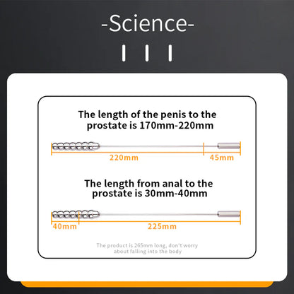 Multiple Layers Ripple Spheres Urethral Sounding Rod