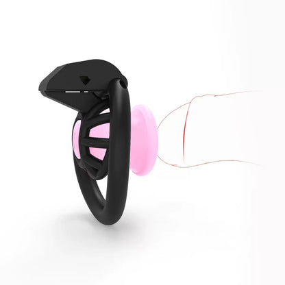 Inverted Mini Chastity Cage – Micro Male Chastity Cage | 3D Printed Resin | Shrink Training & Concealment | 3 Sizes + Hidden Lock