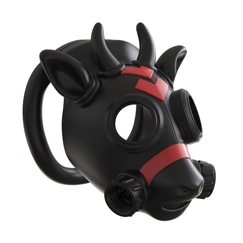 Gas Mask Bull Chastity Cage