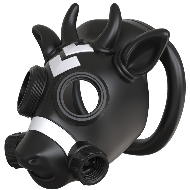 Gas Mask Bull Chastity Cage