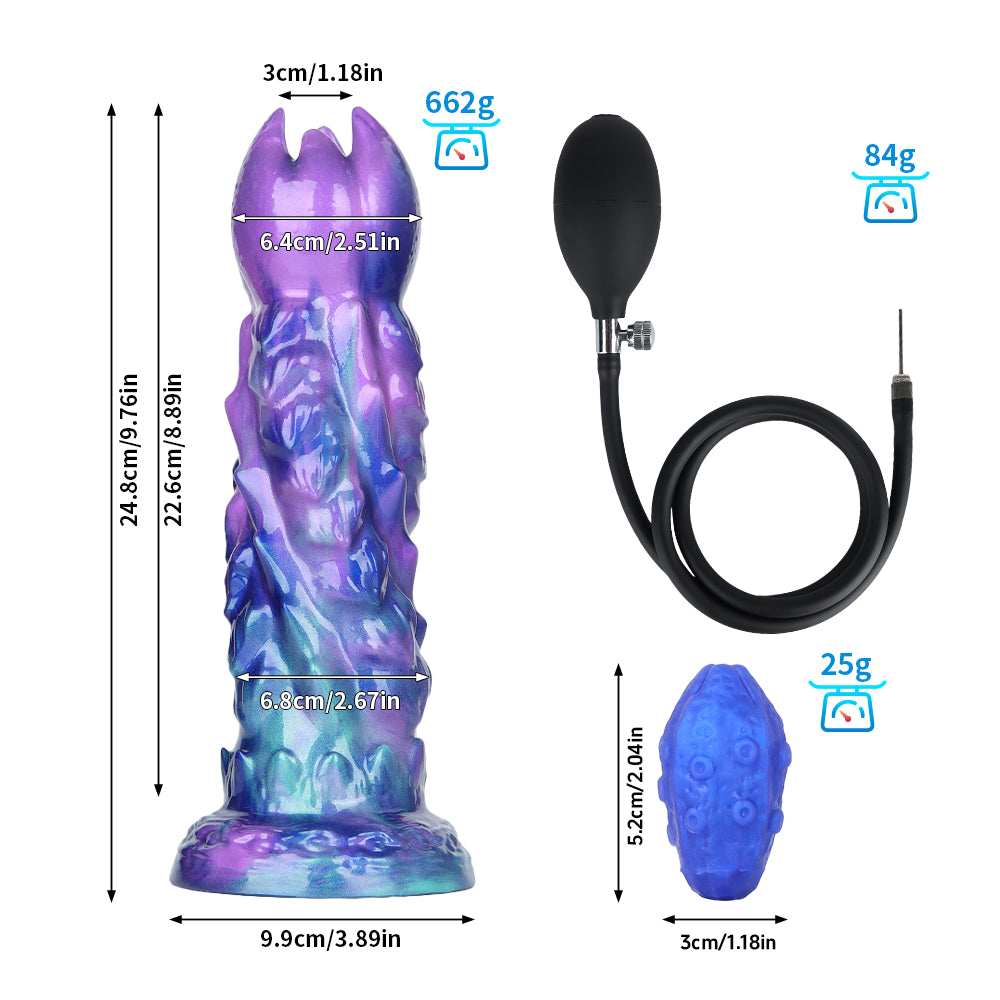 Edwiin Inflatable Ovipositor Dildo with 4 Eggs – Fantasy Egg Laying Fetish Toy