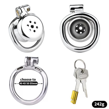 Flat Metal Male Chastity Cage – Inverted 2.0 Design