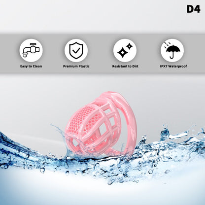 Honeycomb Mesh Adjustable Chastity Cage with Harness Strap (D4)