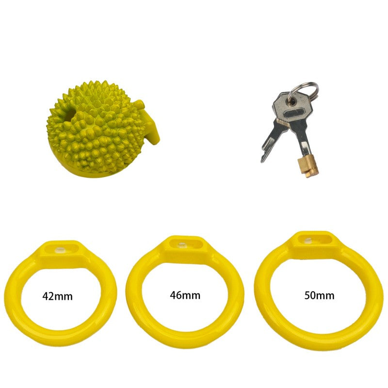 Durian Chastity Cage – Smooth or Spiked Base Ring