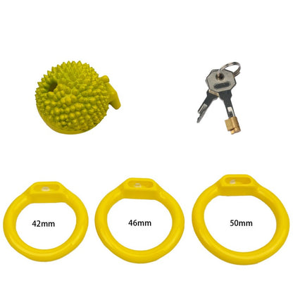Durian Chastity Cage – Smooth or Spiked Base Ring