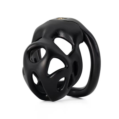 Men’s Openwork Resin Chastity Cage 33mm – Breathable Lightweight Male Locking Device with 4 Rings & Dual Locks