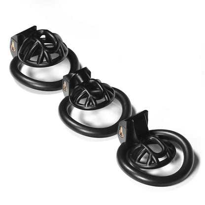Inverted Mini Chastity Cage – Micro Male Chastity Cage | 3D Printed Resin | Shrink Training & Concealment | 3 Sizes + Hidden Lock