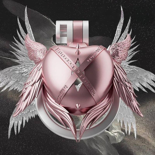 Jaula de castidad de ángel con seis alas y forma de corazón