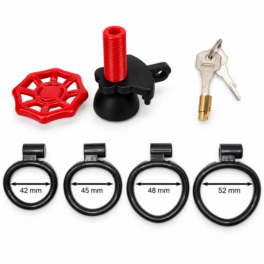 Valve Adjustable Inverted Chastity Cage
