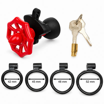 Valve Adjustable Inverted Chastity Cage