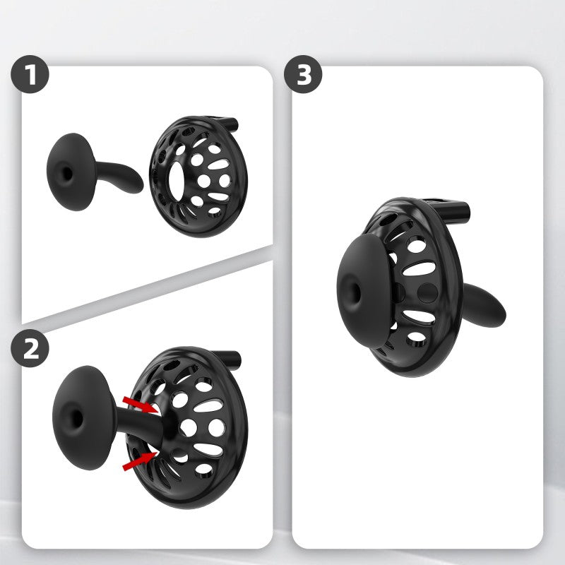 Silicone Chastity Thong Set with Vibrating Plug & Soft Spike Cage