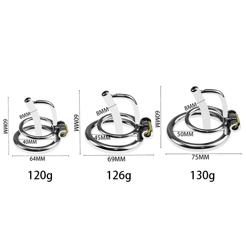Metal Chastity Cage – Minimal Design with Urethral Tube