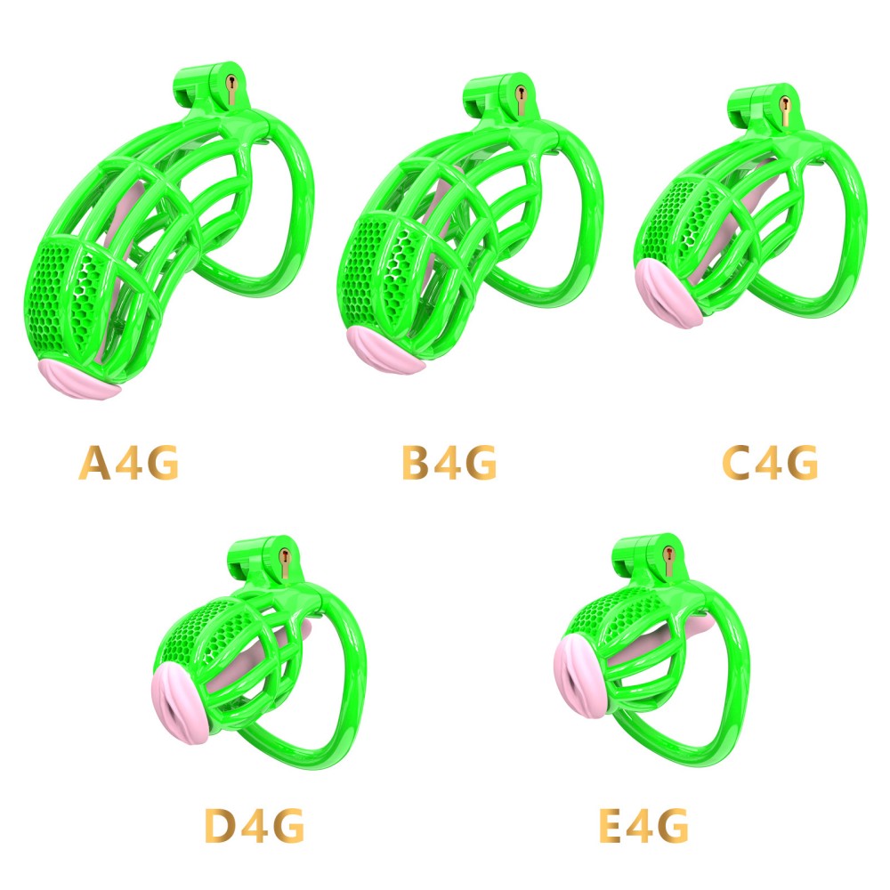 Honeycomb Obedient Chastity Cage – Lightweight Resin, 5 Ring Sizes & Built-in Lock