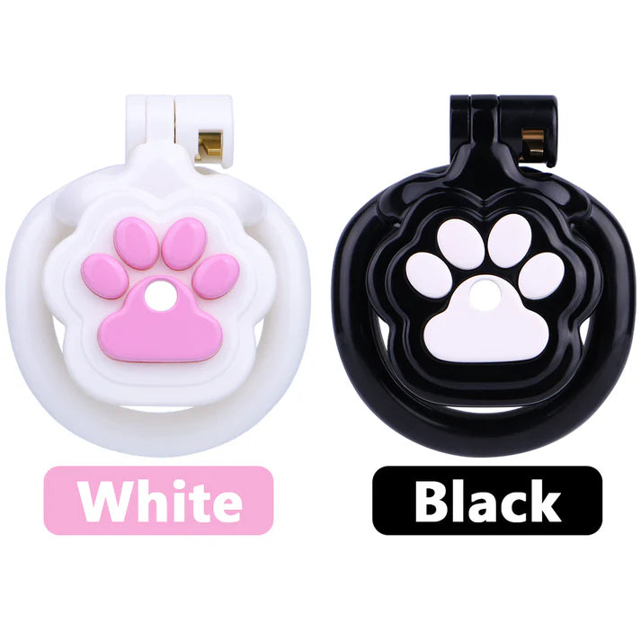 Aesthetic Neko Cat Paw Flat Chastity Cage – Playful Anime-Inspired Design