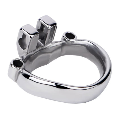 Metal Male Chastity Cage with Interchangeable Ring Attachments
