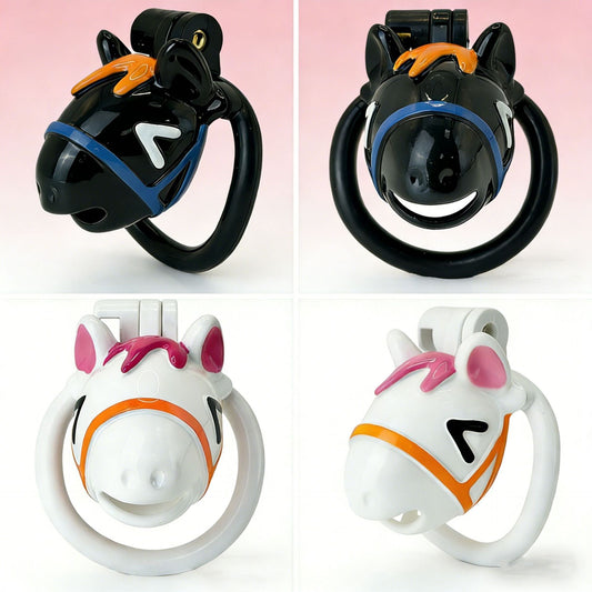 Pony Play Horse Head Chastity Cage – Cute Pony Lock 42-52mm