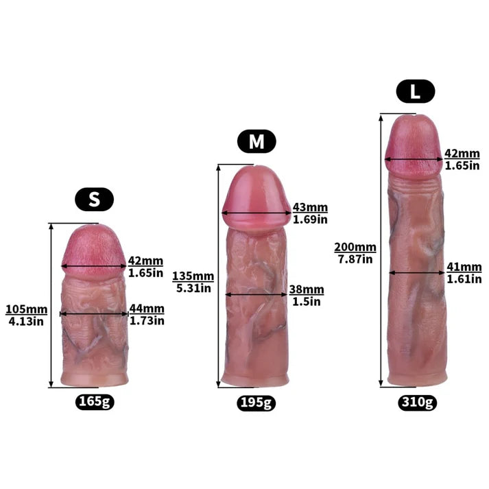 Silicone Dildo Attachment for Chastity Cage | M6 Mount