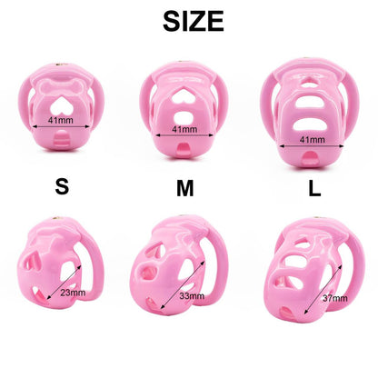 Heart-Detail Ventilated Chastity Cage | Lightweight Resin Control Device