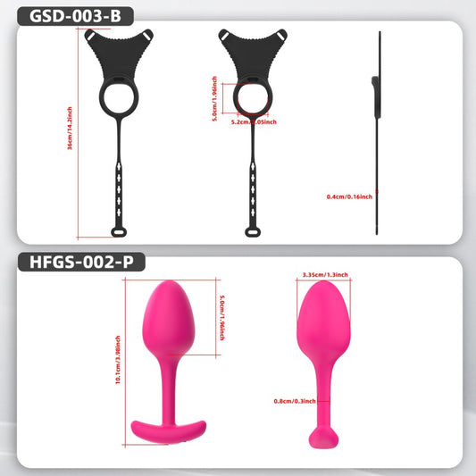 Modular Silicone Chastity Cage System | Remote-Controlled Vibration & Adjustable Fit GSD D4