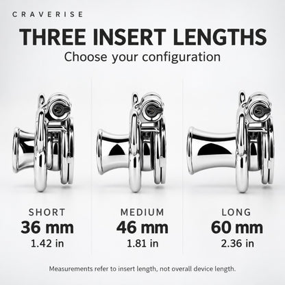 Stainless Steel Inverted Chastity Cage with Removable Insert
