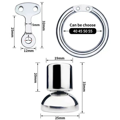 Discreet packaging for Flat Chastity Cage with Metal Inverted, privacy ensured