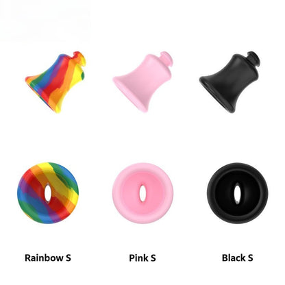 Short S inserts in Rainbow, Pink and Black, shown in angled and open-end views.