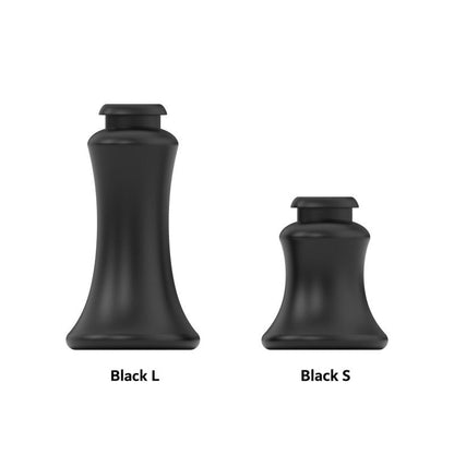 Black S and L inverted guide inserts shown together from the front.