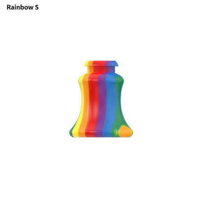 Rainbow short S inverted guide insert with multicolor stripes.