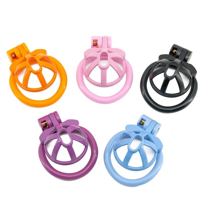 hollow resin glans chastity lock with lightweight and cute design