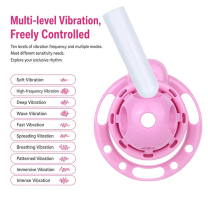 Vibrating Chastity Cage with Optional Remote Vibrator